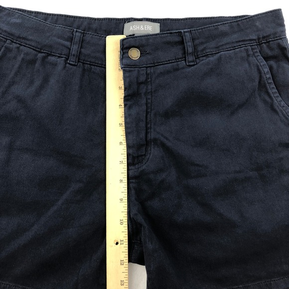Ash and Erie Mens 33 Navy Blue Cotton Elastane Chino Shorts - Picture 7 of 12